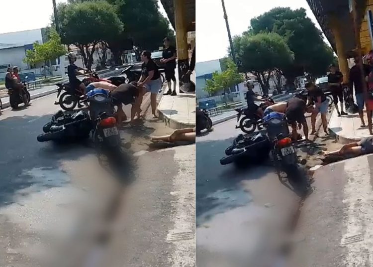 Vídeo: colisão entre motos deixa três feridos; um deles é filho de apresentador do Boi Caprichoso