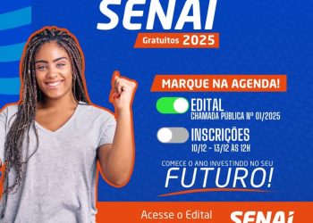 Inscrições abertas para cursos gratuitos do SENAI 2025