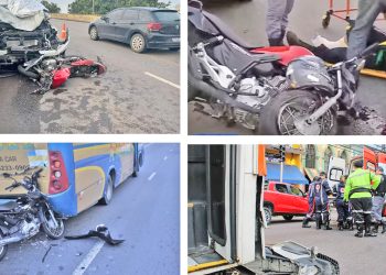 Acidentes com moto mataram 96 pessoas