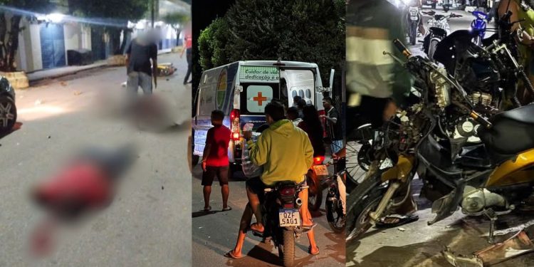 Colisão entre motos no Amazonas deixa vítimas agonizando no asfalto