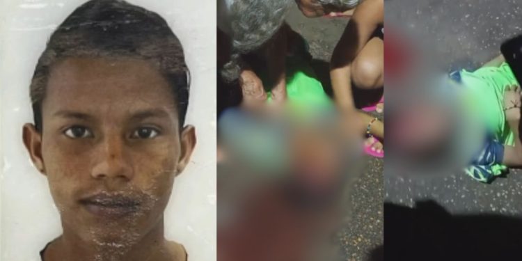 Vídeos mostram jovem agonizando no meio da rua de Manacapuru após levar 5 tiros