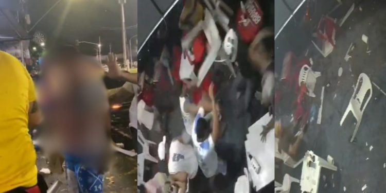 Briga entre torcedores do Paysandu e Remo no Alvorada deixa feridos durante baby chá