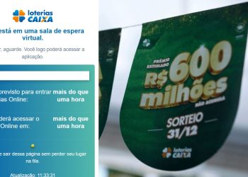 Mega da Virada: Fila no site da Caixa para apostas virtuais já passa de 1 hora