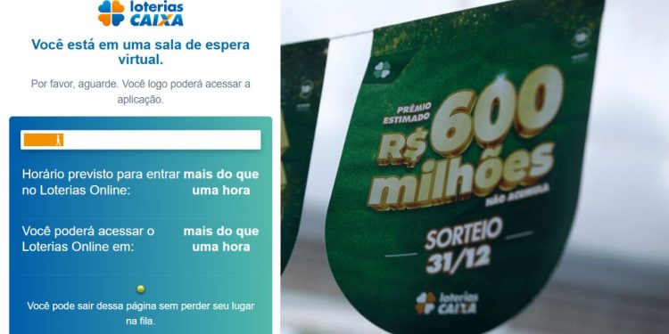 Mega da Virada: Fila no site da Caixa para apostas virtuais já passa de 1 hora