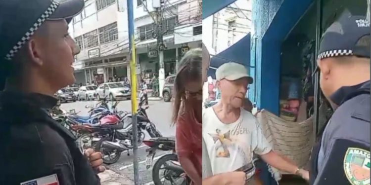 PM fluente em três línguas viraliza ao auxilia turistas canadenses no Centro de Manaus