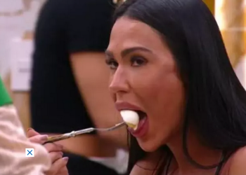 Gracyanne Barbosa come nove ovos durante o primeiro dia no BBB 25