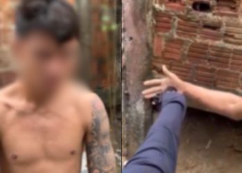 Vídeo: Tribunal do crime dá tiro na mão de 'amostradinho' que deu 'grau' em Manaus