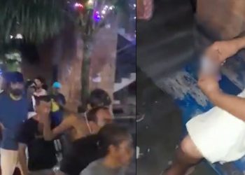 Vídeo: moradores fazem fila para receber droga de presente dos traficantes em Réveillon no Morro da Liberdade