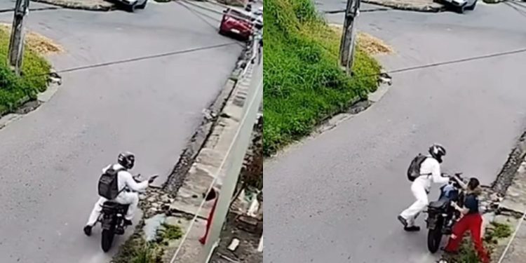 Vídeo: mulher luta com assaltante, perde a bolsa e quase perde a vida em Flores