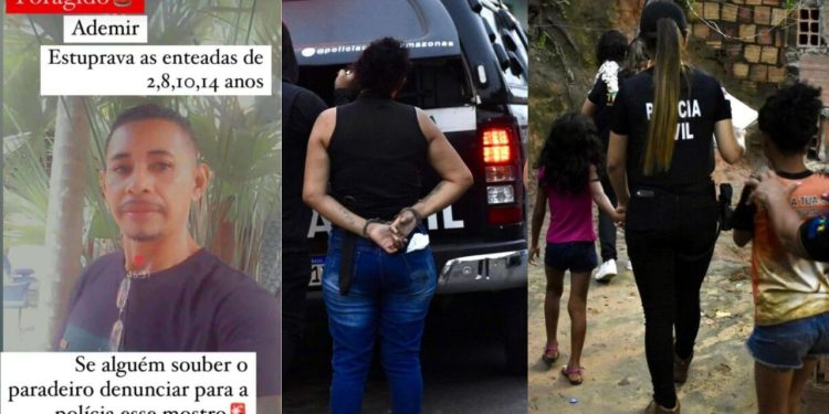 Mãe é presa em Manaus por deixar padrasto estuprar as quatro filhas; ele esta foragido