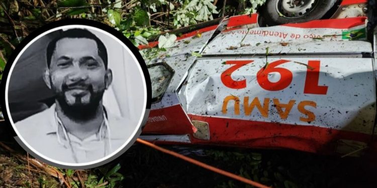 Morre motorista de ambulância do Samu que sofreu acidente na BR-174