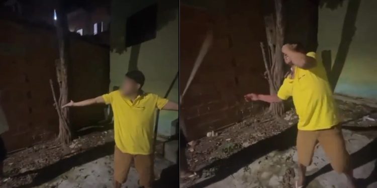 Vídeo: 'Chalau' leva 40 'bolos' nas mãos após ser julgado pelo tribunal do crime em Manaus