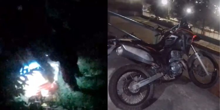 Vídeo: motociclista perde controle e cai de altura de 10 metros no bairro Cidade Nova