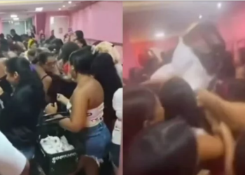 Vídeo: Oferta de calcinha a 50 centavos termina em confusão generalizada e polícia