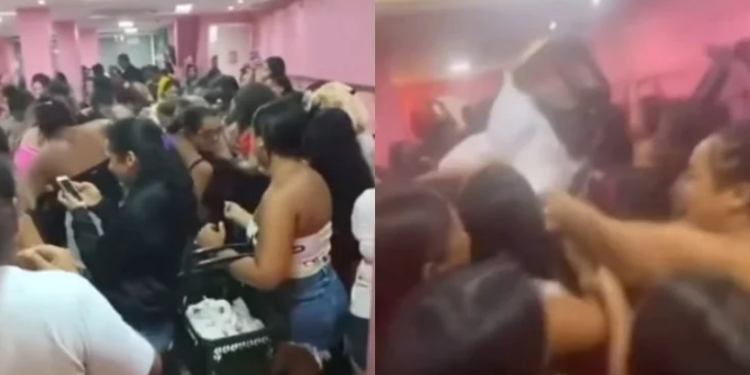 Vídeo: Oferta de calcinha a 50 centavos termina em confusão generalizada e polícia