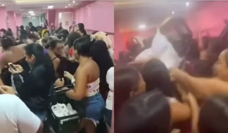Vídeo: Oferta de calcinha a 50 centavos termina em confusão generalizada e polícia