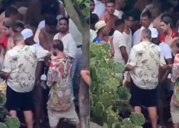 Vídeo: Mais de 30 homens são flagrados se m@sturbando na praia do Arpoador