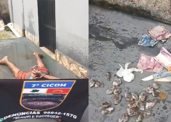 Vídeo: tentando fugir da polícia, homem se joga no esgoto, mas acaba preso em Manaus