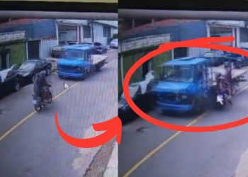 Assista o momento que Moto por App colide de frente com caminhão e morre no Japiim