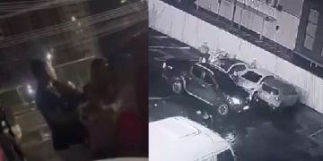 Vídeo mostra homens sendo baleados no estacionamento de bar em Manaus