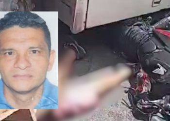 Ônibus esmaga mototaxista em acidente no Jorge Teixeira; passageira ficou ferida