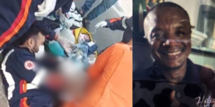Vídeo mostra homem atropelado na Ponta Negra sendo reanimado pelo Samu