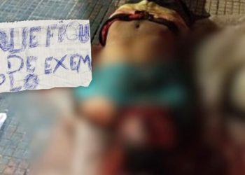 “Que fique de exemplo”. Bilhete é deixado por facção após homem ser executado  