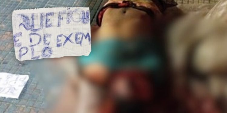 “Que fique de exemplo”. Bilhete é deixado por facção após homem ser executado