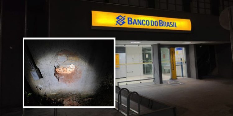 Túnel é feito por bandidos para invadir Banco do Brasil