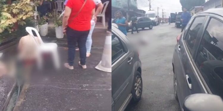 Colombiano “levou farelo” em frente ao restaurante