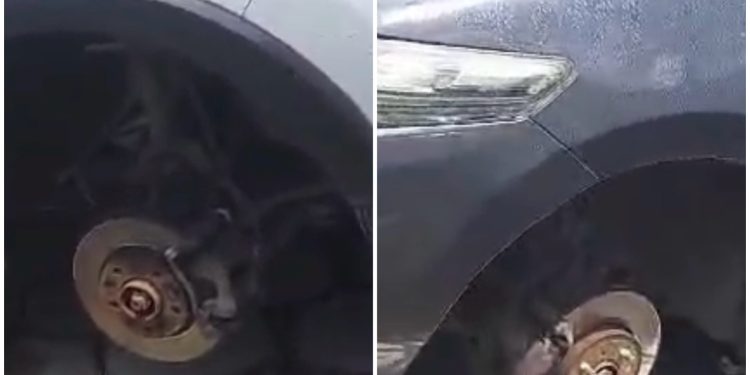 Vídeo: Furto de pneu no estacionamento do Hospital João Lúcio gera indignação