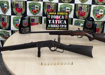 Arma pesada e munições são apreendidas