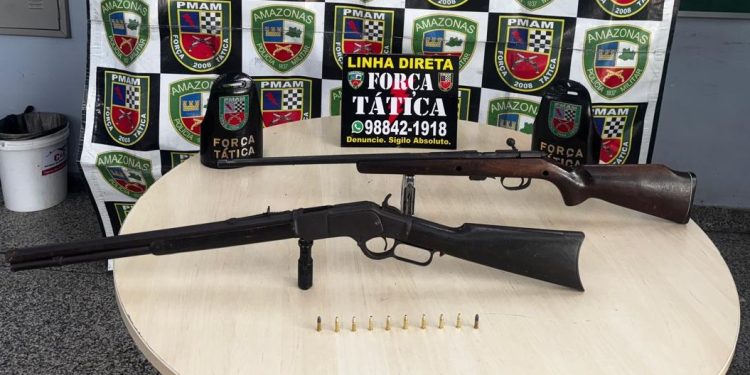 Arma pesada e munições são apreendidas