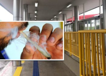 Cuidado! Maconheiros usam banheiro de estação de ônibus para dar um “teco”