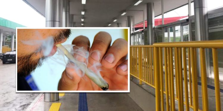 Cuidado! Maconheiros usam banheiro de estação de ônibus para dar um “teco”