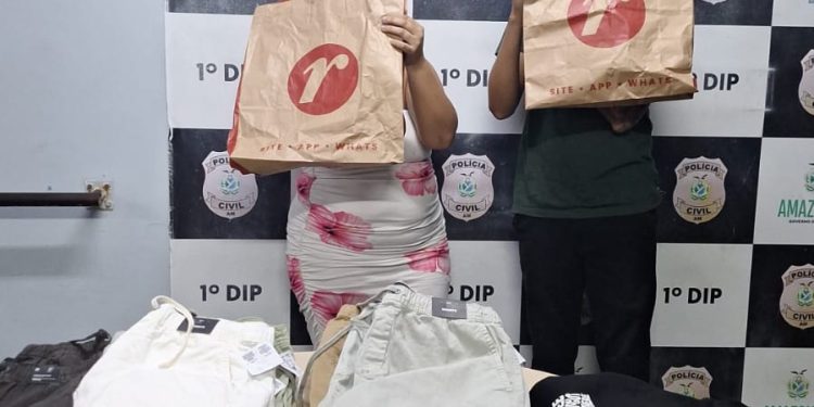 Amor bandido! Casal furta 31 bermudas da loja Renner