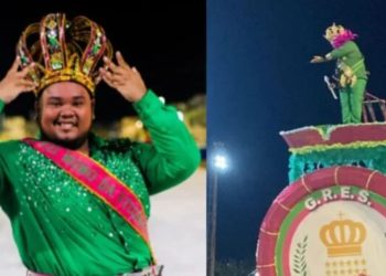 Após queda de alegoria no Sambódromo, Rei Momo terá que ficar sem andar