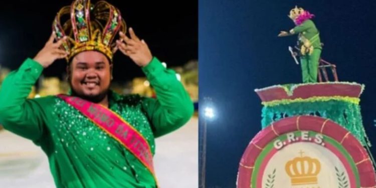 Após queda de alegoria no Sambódromo, Rei Momo terá que ficar sem andar