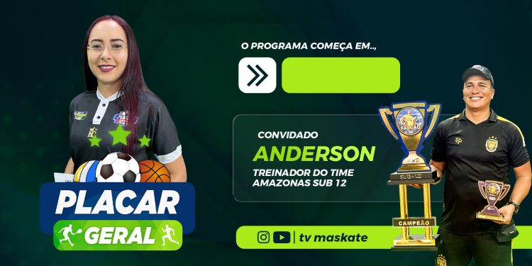 Treinador do time Amazonas Sub 12 no Placar Geral