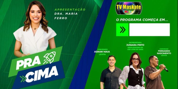 Empresária Jussara Pinto e os Levitas Asnan Maia e Fernando Nascimento no Pra Cima