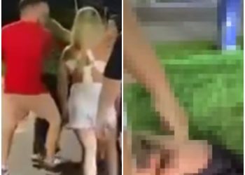 ‘Valentão’ agride brutalmente mulher na saída do Studio 5; veja o vídeo