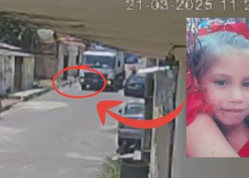 Vídeo mostra momento que criança de 6 anos morre esmagada por caminhão de lixo em Manaus 