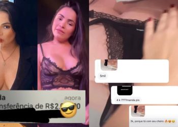 Por R$ 2 mil, influenciadora de Manaus fatura leiloando sua calcinha cheirando a 'xibiu'