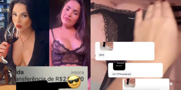 Por R$ 2 mil, influenciadora de Manaus fatura leiloando sua calcinha cheirando a 'xibiu'