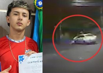 Câmera gravou motorista matando adolescente de 17 anos atropelado em Manacapuru