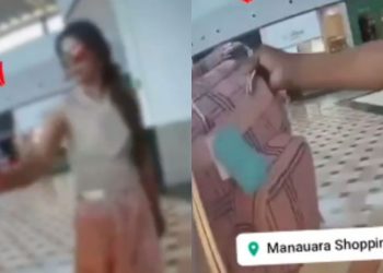 Vídeo: Dondoca com ‘mão leve’ tenta furtar bolsa de quiosque no Manauara Shopping e se atrapalha