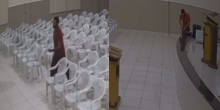 Sem temor, bandido invade Igreja Universal da Ponta Negra e rouba equipamentos