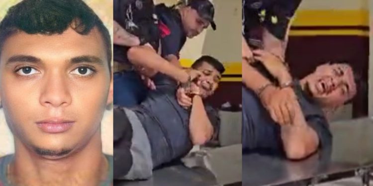 "Ai, meu Deus": traficante chora igual bebê ao ser preso em Presidente Figueiredo;