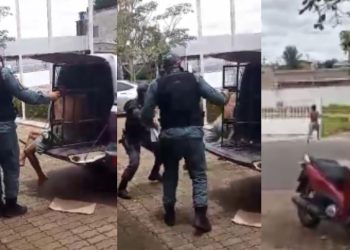 Ao sair da viatura, bandido vira o 'Flash' e escapa algemado em Manacapuru