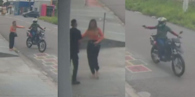 Vídeo mostra momento que vigilante é baleado ao ajudar mulher que foi assaltada em Manaus